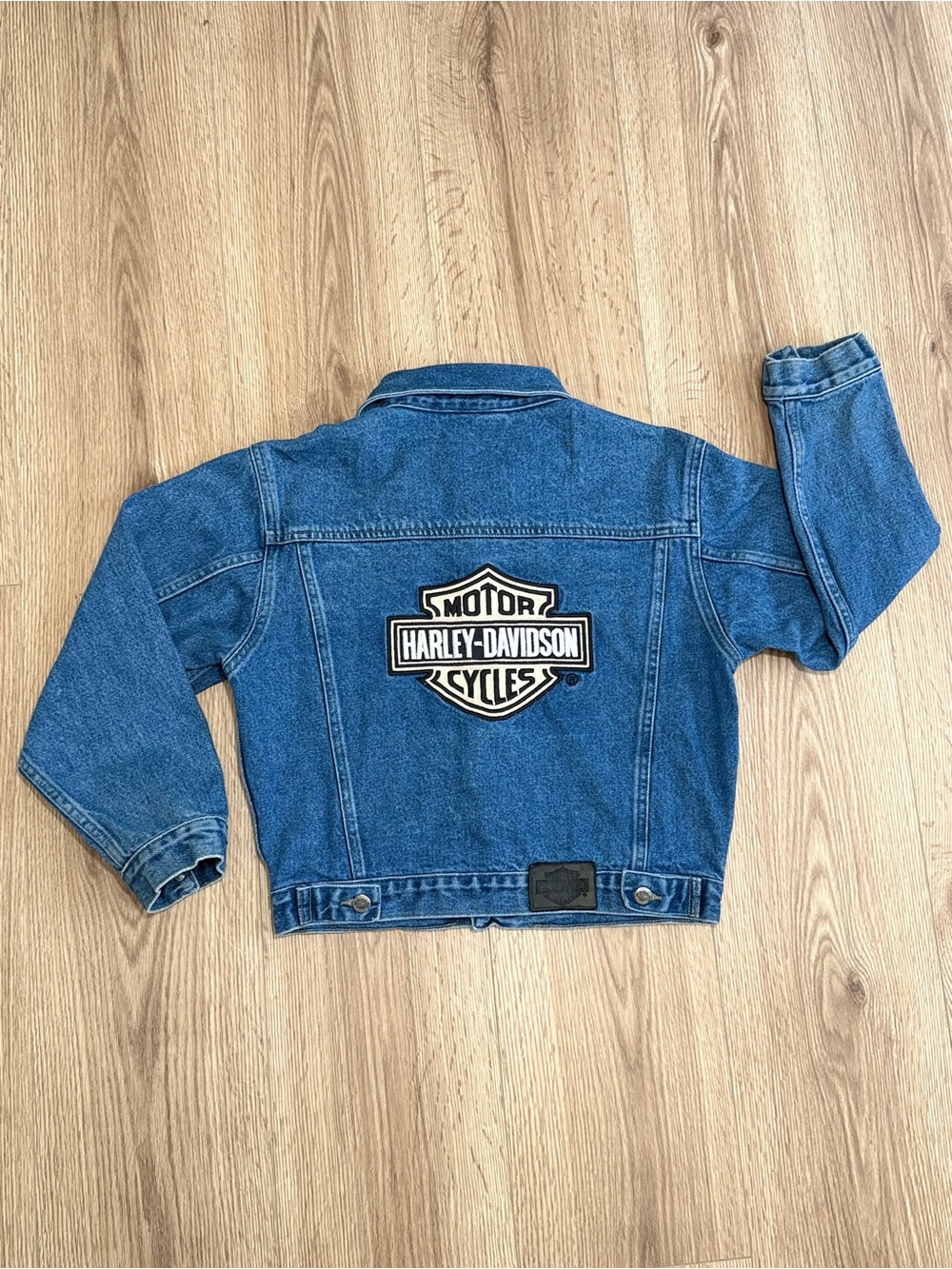 Harley-Davidson Kids Blue Denim Jacket with Back Shield Patch